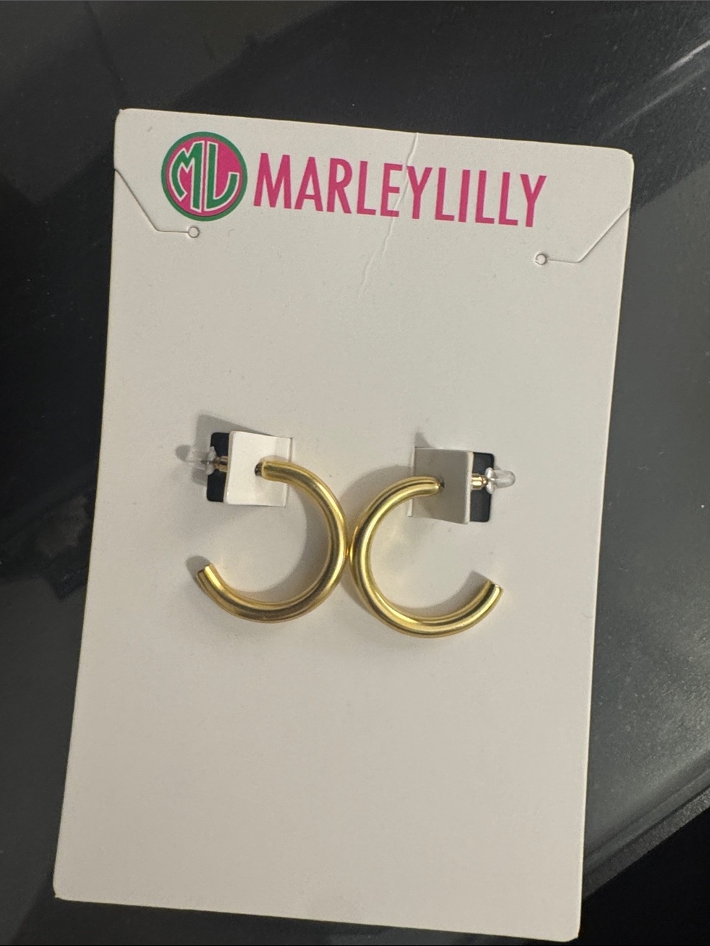 Gold Brushed Hoop Earrings